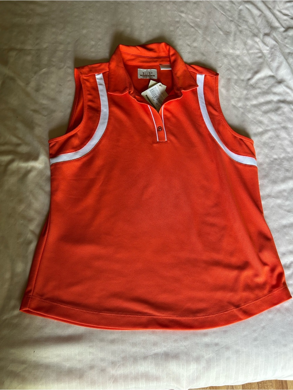 EP Pro Bright Orange Sleeveless Polo